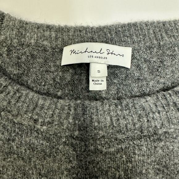 Michael Stars Gray Knit Raglan Sleeve Sweater - Size Small - Picture 7 of 9